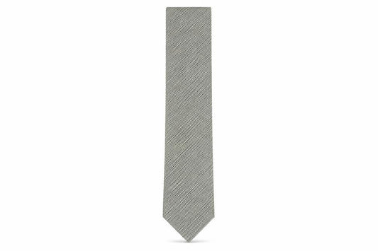 SUPERSMART Men's Grey Striped Silk Slim Tie