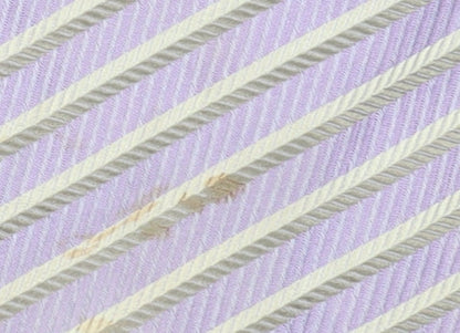 Mens Emporio Armani Purple Striped 100% Silk  Tie