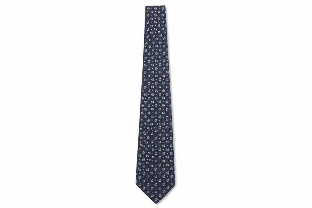 Mens Austin Reed Blue Geometric 100% Silk Designer Tie