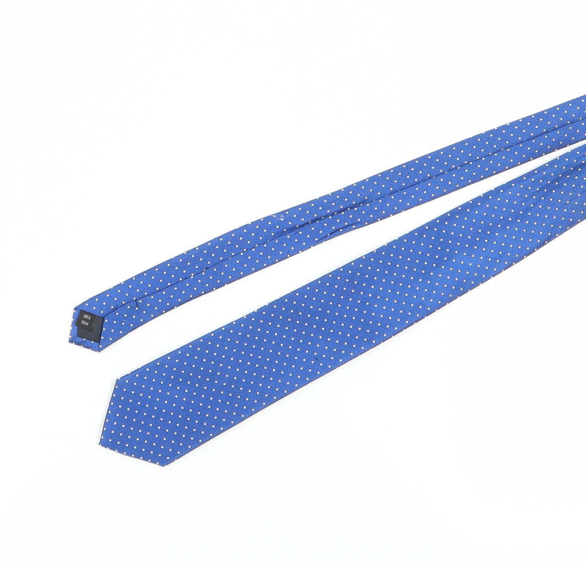 Joseph Turner Men's Blue Silk Polka Dot Tie