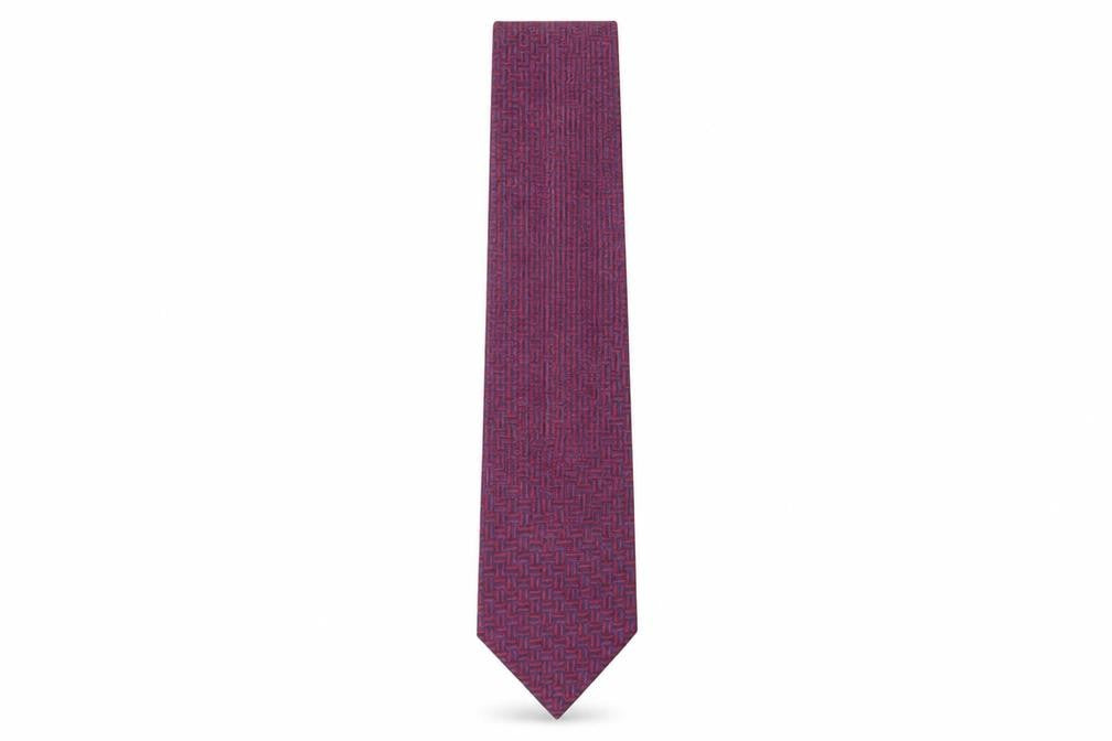 Mens Van Heusen Red Geometric 100  Tie