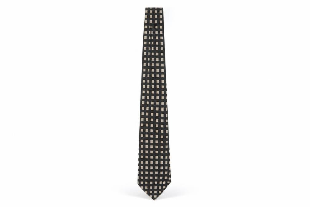 Mens Ben Sherman Black Geometric 100% Silk  Tie