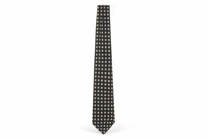 Mens Ben Sherman Black Geometric 100% Silk  Tie