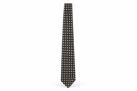 Mens Ben Sherman Black Geometric 100% Silk  Tie