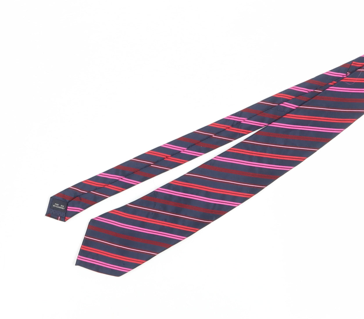 Mens Dehavilland Multicoloured Striped 100% Silk Designer Tie