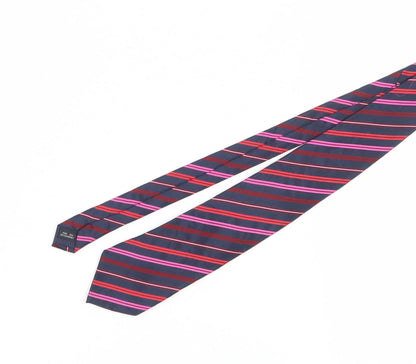 Mens Dehavilland Multicoloured Striped 100% Silk Designer Tie