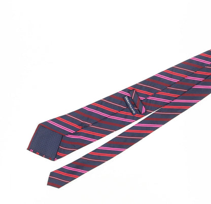 Mens Dehavilland Multicoloured Striped 100% Silk Designer Tie