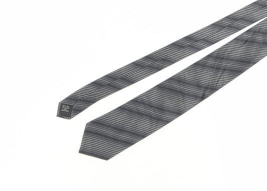 Jeff Banks Men's Black Striped Silk Tie