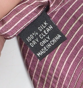 Jeff Banks Men's Purple Striped Silk Tie