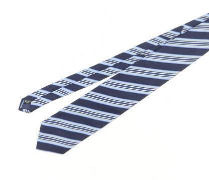 Mens DEHAVILLAND Blue Striped 100  Tie