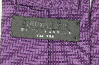 Mens Baumler Purple Geometric 100  Tie