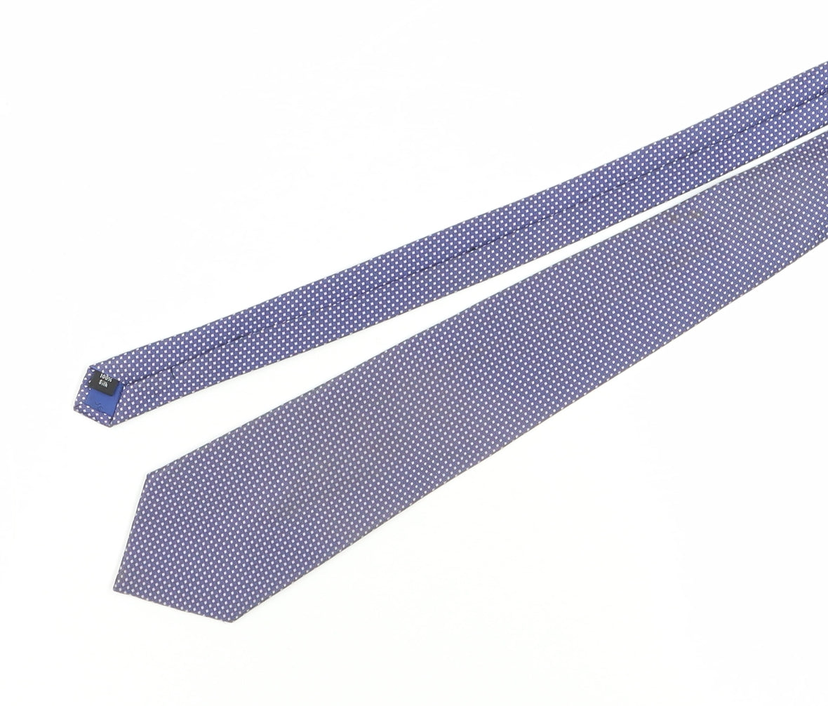 Jeff Banks Men's Blue Geometric Silk Tie