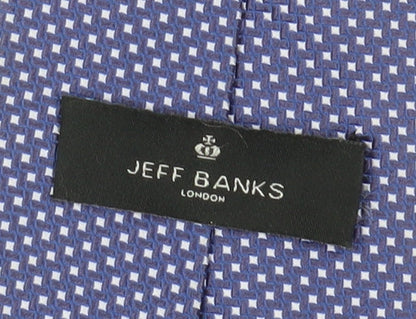 Jeff Banks Men's Blue Geometric Silk Tie