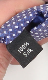 Jeff Banks Men's Blue Geometric Silk Tie