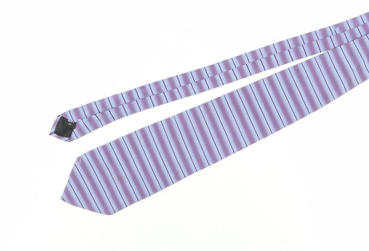 Van Heusen Purple Slim Silk Tie for Men - Striped Design