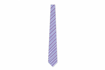 Mens Van Heusen Purple Striped 100% Silk Slim Tie