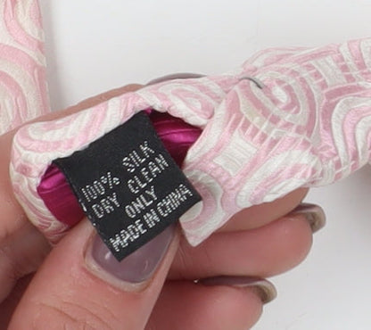 Jeff Banks Men's Pink Silk Geometric Tie, One Size