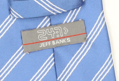 Jeff Banks Men's Blue Striped Tie - Stylish and Versatile