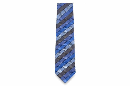 Mens Daniel Hechter Blue Geometric 100% Designer Tie