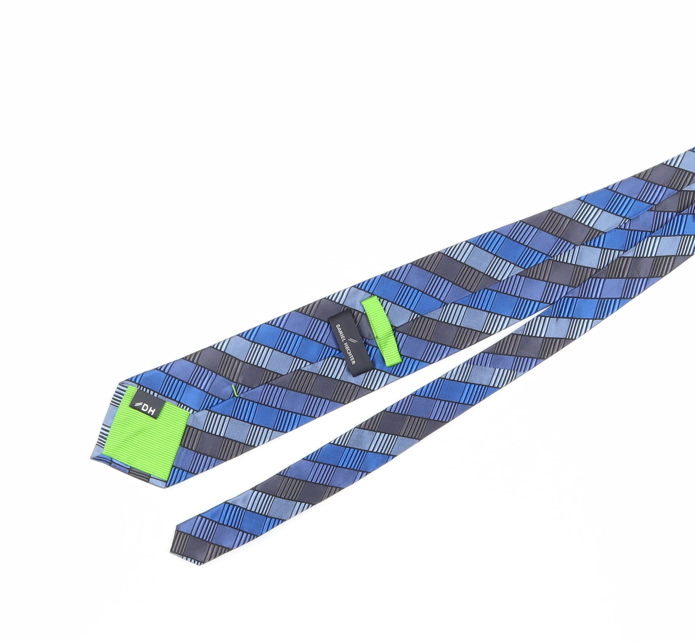 Mens Daniel Hechter Blue Geometric 100% Designer Tie
