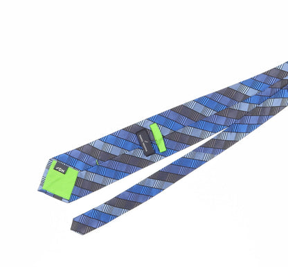 Mens Daniel Hechter Blue Geometric 100% Designer Tie