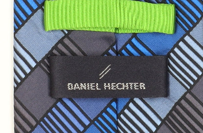Mens Daniel Hechter Blue Geometric 100% Designer Tie