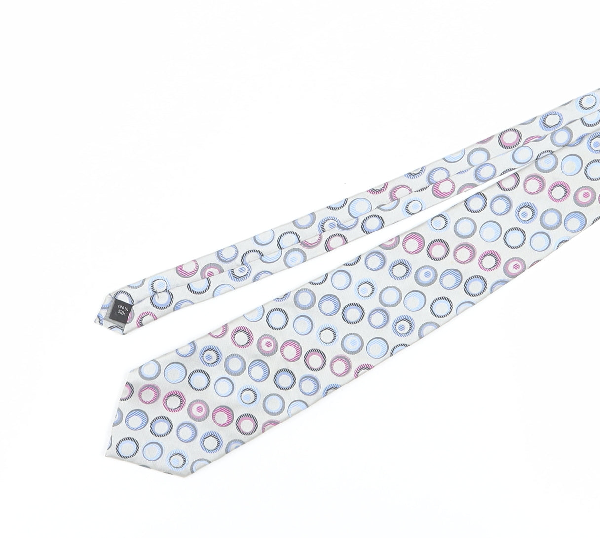 Thomas Nash Men's Multicoloured Silk Geometric Tie One Size