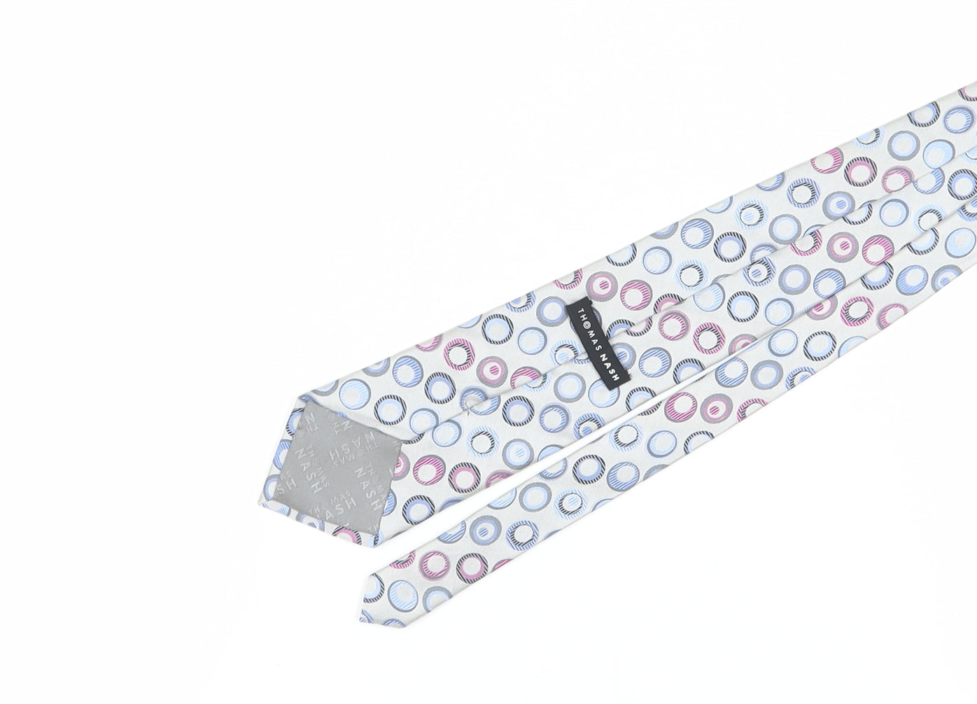 Thomas Nash Men's Multicoloured Silk Geometric Tie One Size