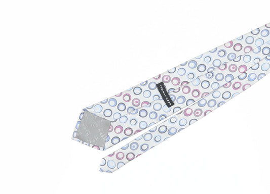 Thomas Nash Men's Multicoloured Silk Geometric Tie One Size