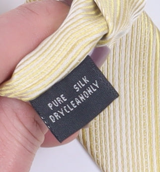 Austin Reed Men's Yellow Striped Silk Tie