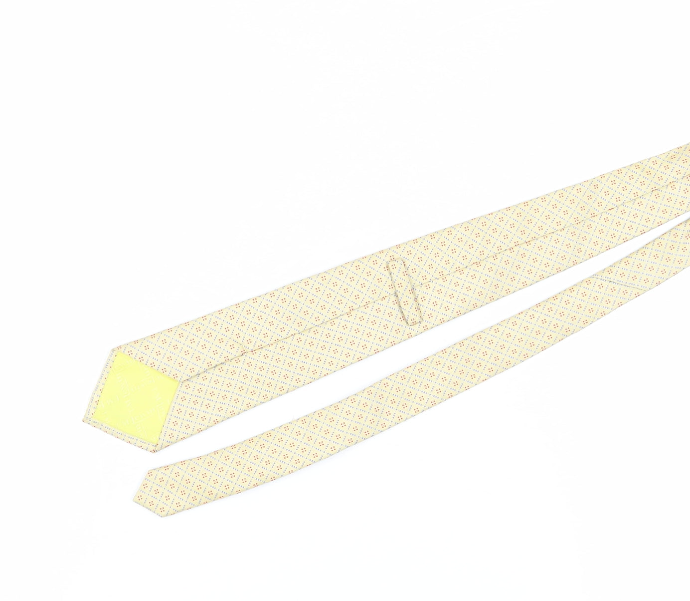 T.M.Lewin Men’s Beige Plaid Silk Tie, One Size