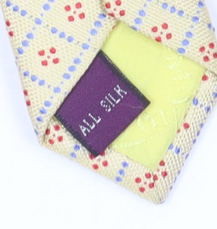 T.M.Lewin Men’s Beige Plaid Silk Tie, One Size