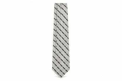 Mens Thomas Nash Grey Plaids & Checks 100% Polyester  Tie