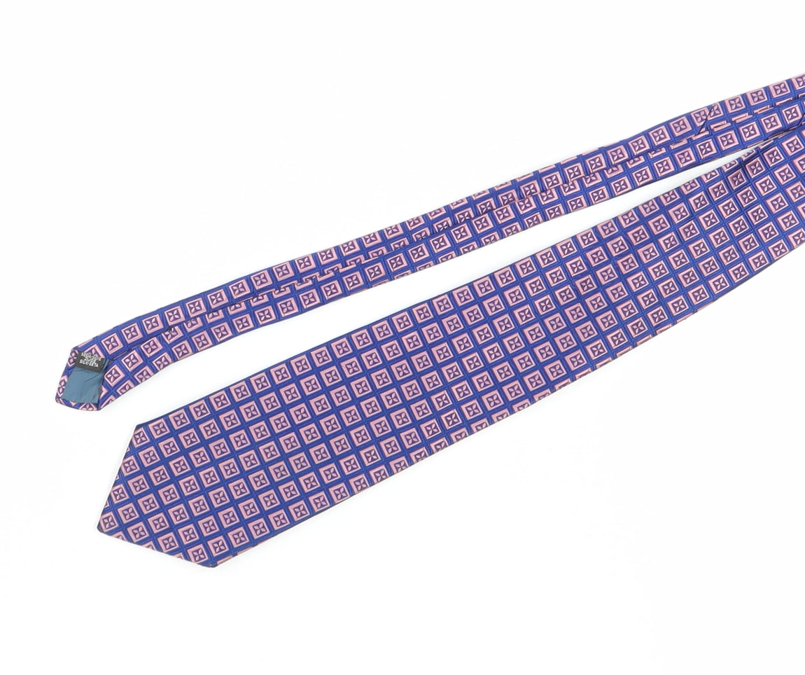 Mens Daniel Hechter Blue Geometric 100  Tie