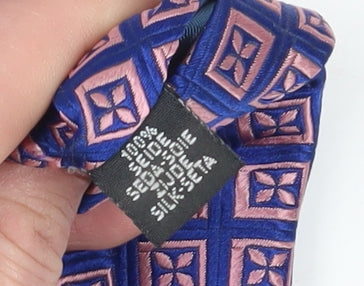 Mens Daniel Hechter Blue Geometric 100  Tie