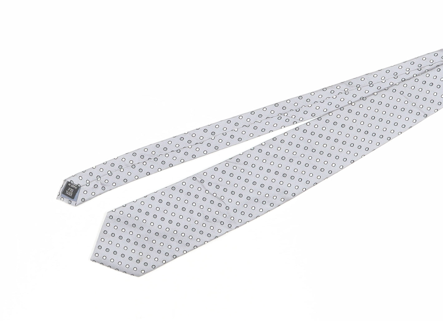 Thomas Nash Men’s Grey Polka Dot Tie One Size