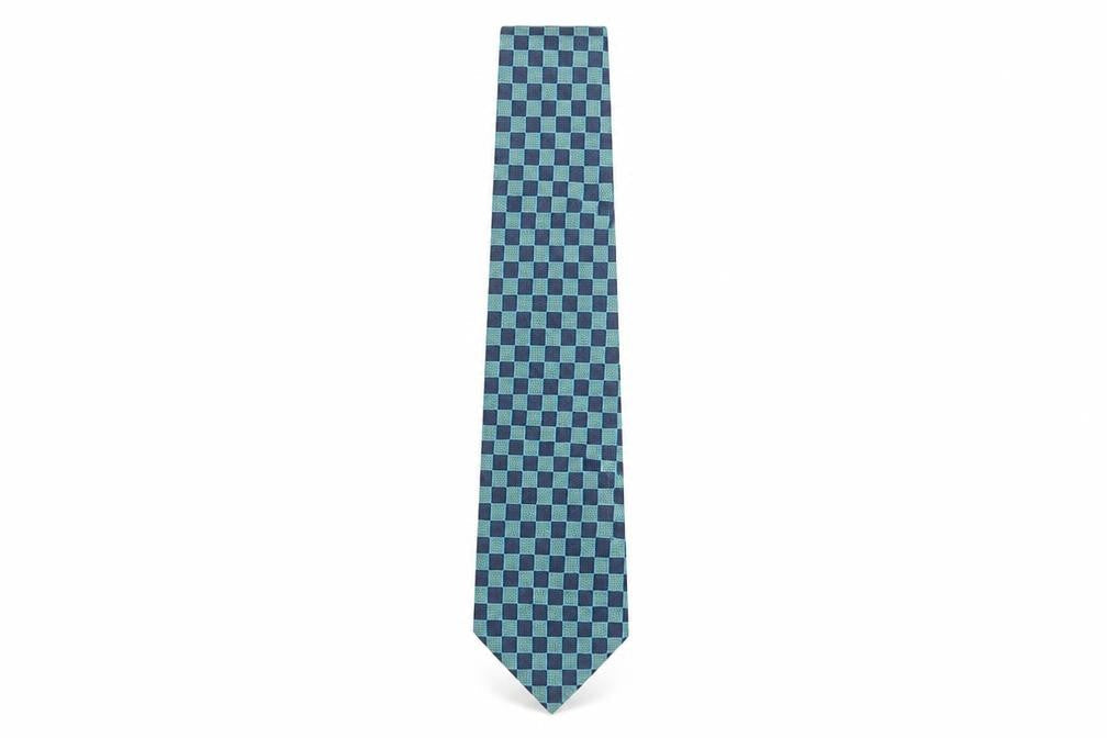 Mens Pierre Cardin Blue Plaids & Checks 100%  Tie