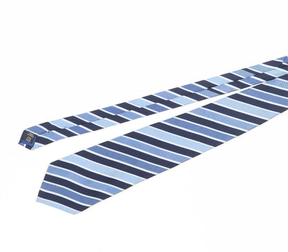 Jeff Banks Men's Blue Striped Silk Tie, One Size