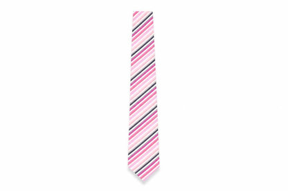 Mens Jeff Banks Pink Striped 100% Silk  Tie