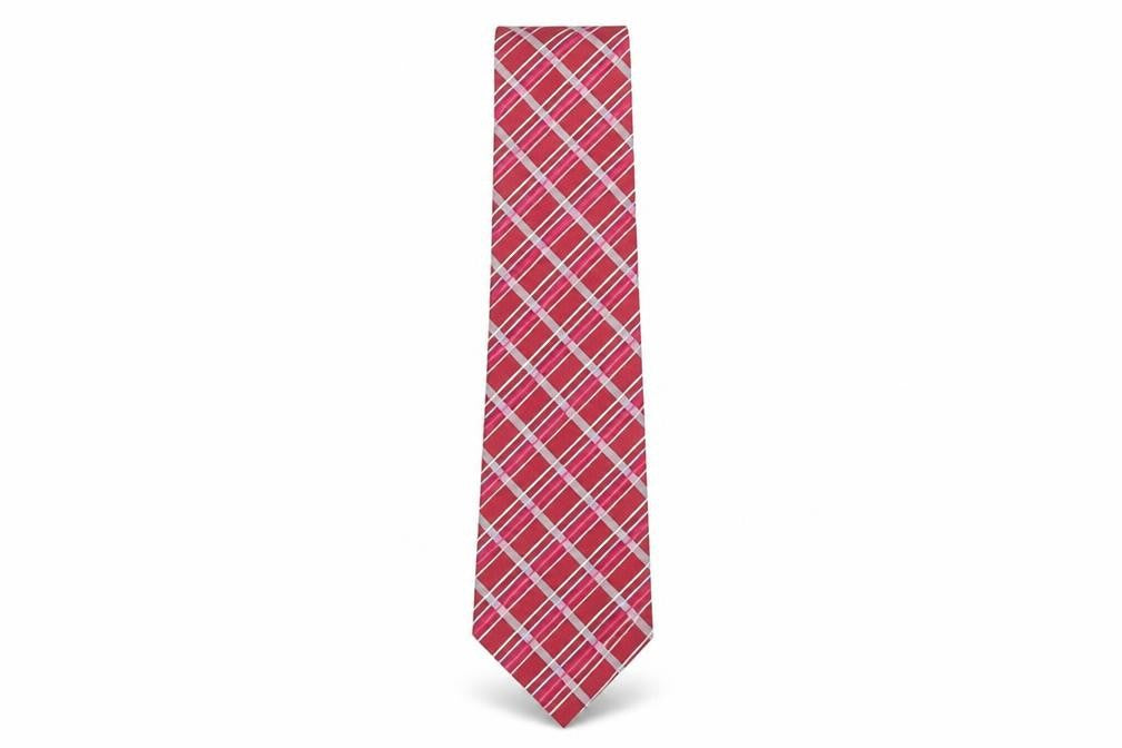 Mens Ted Baker Red Plaids & Checks 100% Silk  Tie