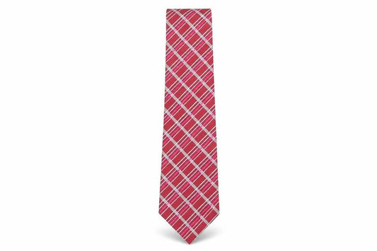Mens Ted Baker Red Plaids & Checks 100% Silk  Tie