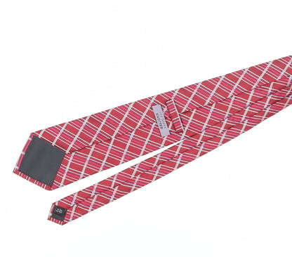Ted Baker Men's Red Plaid Silk Tie