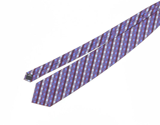 Jeff Banks Men's Multicoloured Checked Silk Tie