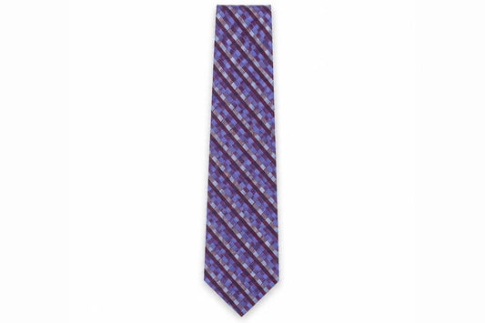 Mens Ports of Call Jeff Banks Multicoloured Plaids & Checks 100% Silk  Tie