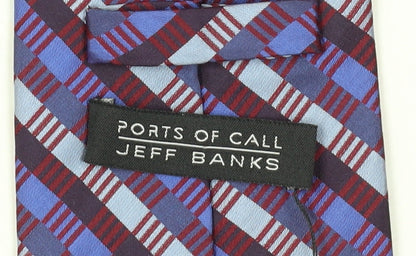 Jeff Banks Men's Multicoloured Checked Silk Tie