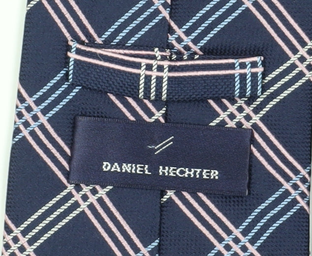 Mens Daniel Hechter Blue Plaids & Checks 100% Silk  Tie