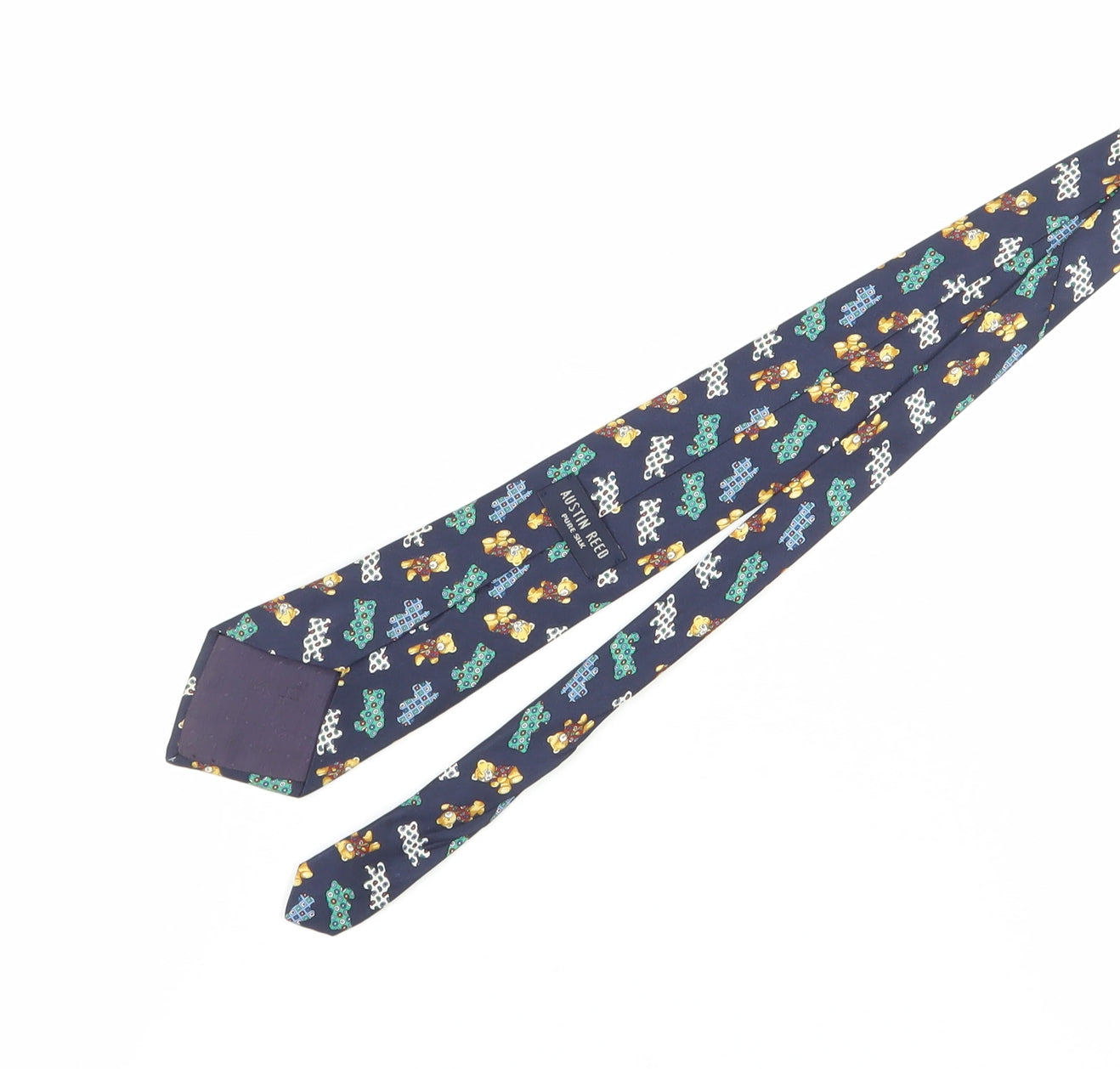 Austin Reed Men's Blue Silk Bear Tie