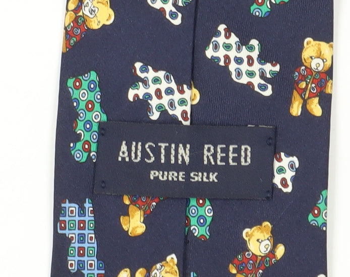 Austin Reed Men's Blue Silk Bear Tie