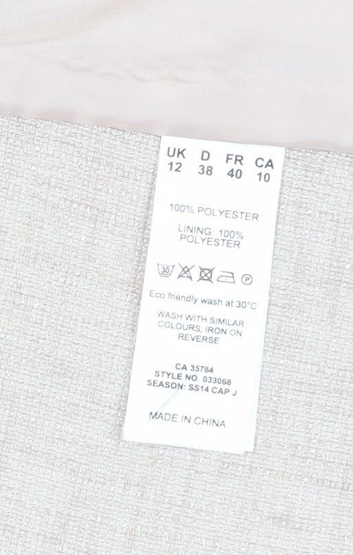 Eastex Women's Beige Suit Jacket Size 12 for Spring