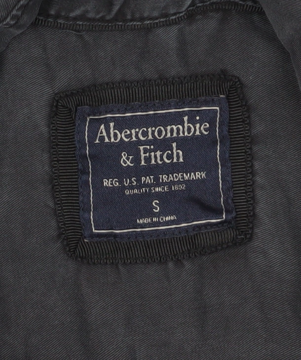 Abercrombie & Fitch Women's Black Button-Up Shirt, Size S